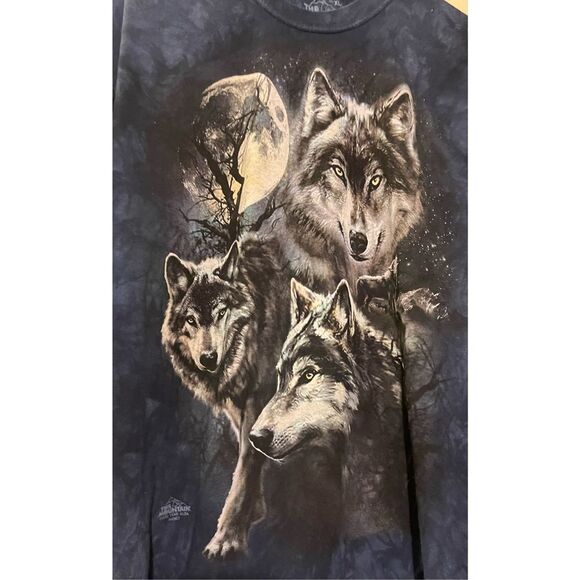 The Mountain sz XL Tie Dye 2011 Wolves howling Moon Tshirt - Picture 4 of 5